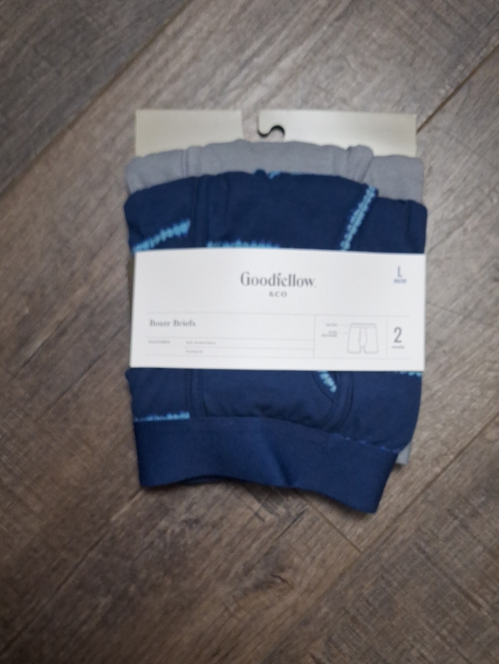 Goodfellow & Co Navy and Light Gray Boys Boxer Briefs - 2 Pack